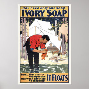 Elfenbein-Seifen-Vintage-Plakatdrucke Poster
