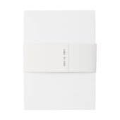 Elfenbein | Skriptkalligrafie-Monogramm-Hochzeit Einladungsbanderole (Rückseitenbeispiel)