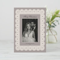 Elfenbein-Spitze Foto Elegant Vintage Frohe Weihna