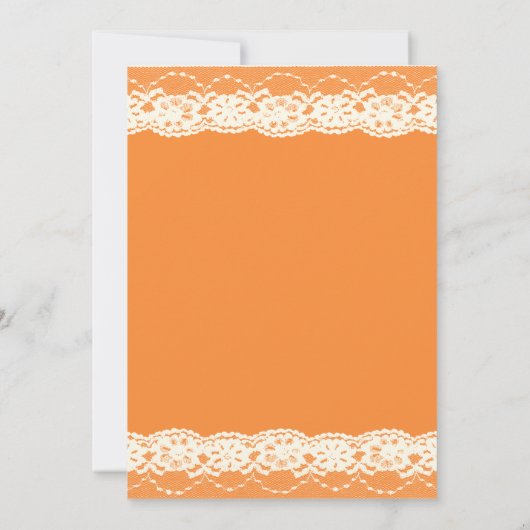 Elfenbein-Spitze-Hochzeits-Einladung Einladung (Rückseite)