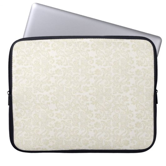 Elfenbein-Spitze-Laptop-Hülse Laptopschutzhülle (Vorderseite)