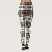 Elfenbein, Stille, Schwarzer Farbton Tartan; Karie Leggings (Rückseite)