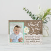 Elfenbein-tadellose Taufe oder 1. Kommunion danken Dankeskarte (Stehend Vorderseite)