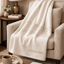 Elfenbein-Taupe-Drift-Fleece-Decke