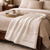 Elfenbein-Taupe-Drift-Fleece-Decke Fleecedecke