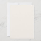 Elfenbein-Taupe-Kranz monogrammierte einfache Hoch Einladung (Rückseite)