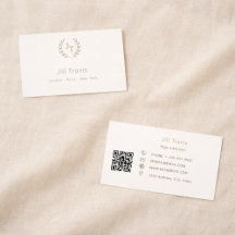 Elfenbein-Taupe-Monogramm-Kranz moderner minimalis