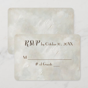 Elfenbein-Textur Hochzeit-RSVP RSVP Karte