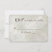 Elfenbein Texture Wedding RSVP Karte (Vorderseite)