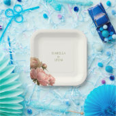 Elfenbein | Trendy Vintag Rose Wedding Pappteller (Party)