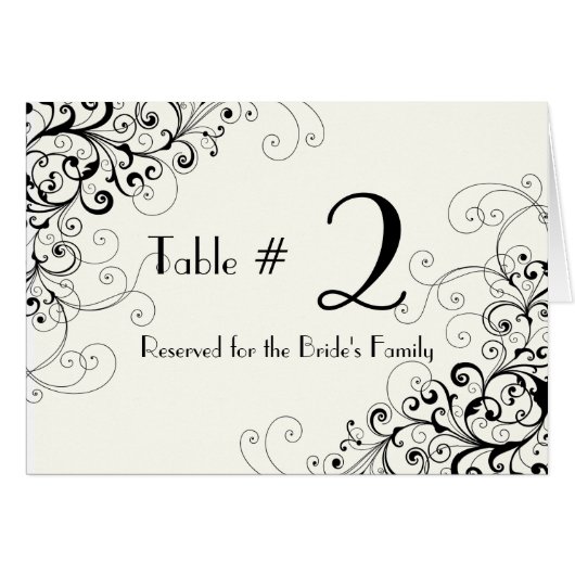 Elfenbein u. schwarze kundenspezifische Wedding (Vorderseite (Horizontal))
