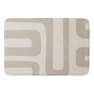 Elfenbein und Beige Abstrakte Badermatte Badematte