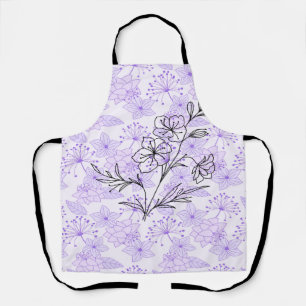 Elfenbein und Beige Florale Laune Schürze