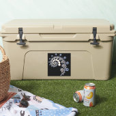 Elfenbein und Blaupearl Spiral Vinyl Sticker (Kühler)