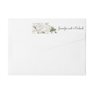 Elfenbein und Blush Wedding Sprigs Rücksendeadress