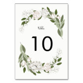 Elfenbein und Blush Wedding Sprigs Tischnummer (Rückseite)