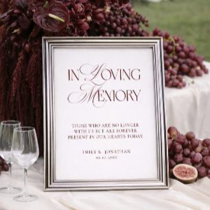 Elfenbein und Burgunder Hochzeit In Liebender Erin Poster