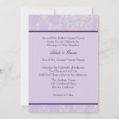 Elfenbein und Elfenbeincreme, Hochzeit nach Maß Einladung (Rückseite)