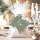 Elfenbein und Elfenbeinküche Elegante Blumenhochze Geschenkanhänger