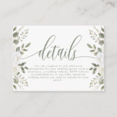 Elfenbein und Elfenbeinküche Elegante Blumenzettel Begleitkarte (Vorderseite)