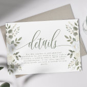 Elfenbein und Elfenbeinküche Elegante Blumenzettel Begleitkarte
