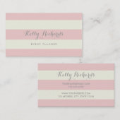 Elfenbein und erröten rosa visitenkarte (Vorne/Hinten)
