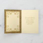 Elfenbein und Gold Floral Danke Karte (Innenseite)