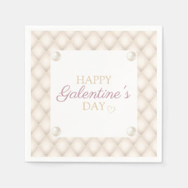 Elfenbein und Gold Galentin's Day Cocktail Napkin Serviette