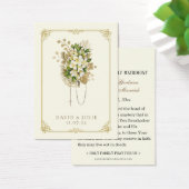 Elfenbein und Gold Hochzeitsblumengebet-Karte (Schreibtisch)