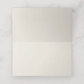 Elfenbein und Goldhochzeit-Platzkarte Platzkarte (Innenseite Aufgefaltet)