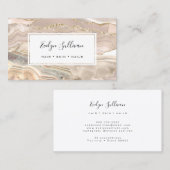 Elfenbein und Goldmedaille Glitzer Visitenkarte (Vorne/Hinten)