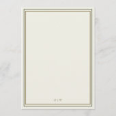 Elfenbein- und Goldpalmen-Hochzeitsprogramm Programm (Rückseite)