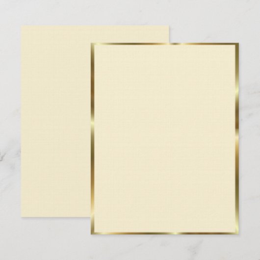 Elfenbein und Goldtrimm (Vorne/Hinten)