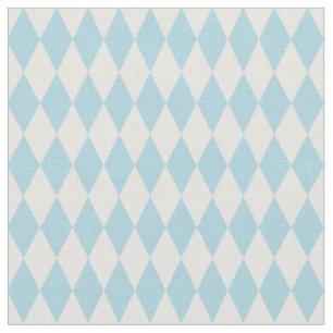 Elfenbein- und Himmelblau-Harlekin-Diamanten Stoff
