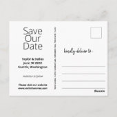 Elfenbein und Lila Hydrangeas | SAVE THE DATE LILA Postkarte (Rückseite)