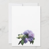Elfenbein und Lila Hydrangeas | White Quinceañera Einladung (Rückseite)