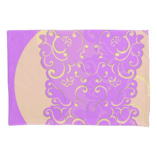 Elfenbein und Lilac reversible Kissenbezug