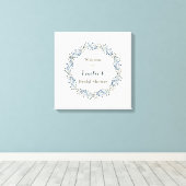 Elfenbein und Marineinfanterie Brautparty Begrüßun Leinwanddruck (Insitu (Holzboden))