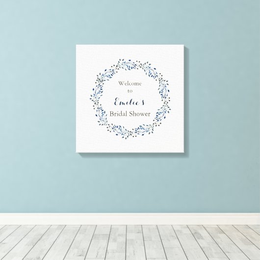 Elfenbein und Marineinfanterie Brautparty Begrüßun Leinwanddruck (Insitu (Holzboden))