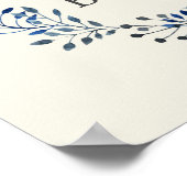 Elfenbein und Marineinfanterie Brautparty Begrüßun Poster (Ecke)