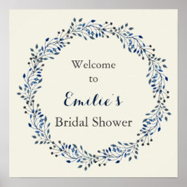 Elfenbein und Marineinfanterie Brautparty Begrüßun Poster