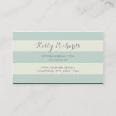 Elfenbein-und Minzen-grüne Visitenkarte (Rückseite)