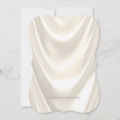 Elfenbein und Rosa Kreuz Erster Kommunion Satin-Gl Einladung (Rückseite)