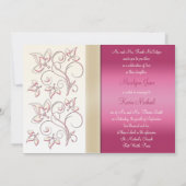 Elfenbein-und Rosa-mit Monogramm Einladung (Rückseite)