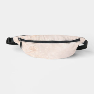 Elfenbein- und Roségold-Akzente Blumen AI-Kunst  Bauchtasche