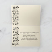 Elfenbein und Schwarze Blüte Danke Karte Alternati (Innenseite)
