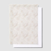 Elfenbein und Weiße Federn Vellum Overlay Pergament Einladungen (Versetzt)