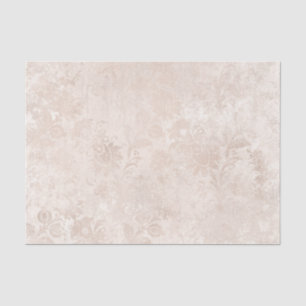 Elfenbein und weißer Vintager Damast Seidenpapier