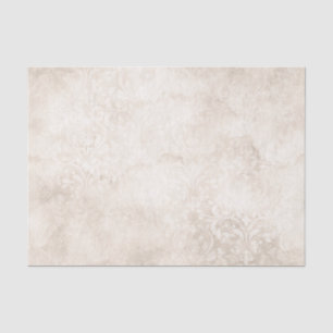 Elfenbein und weißer Vintager Damast Seidenpapier