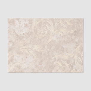 Elfenbein und weißer Vintager Damast Seidenpapier